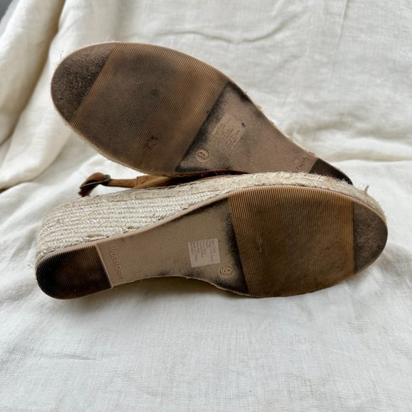 Gap Espadrille Braided Wedge Heel Open Peep Toe Summer Shoe Size 9 - Picture 8 of 10
